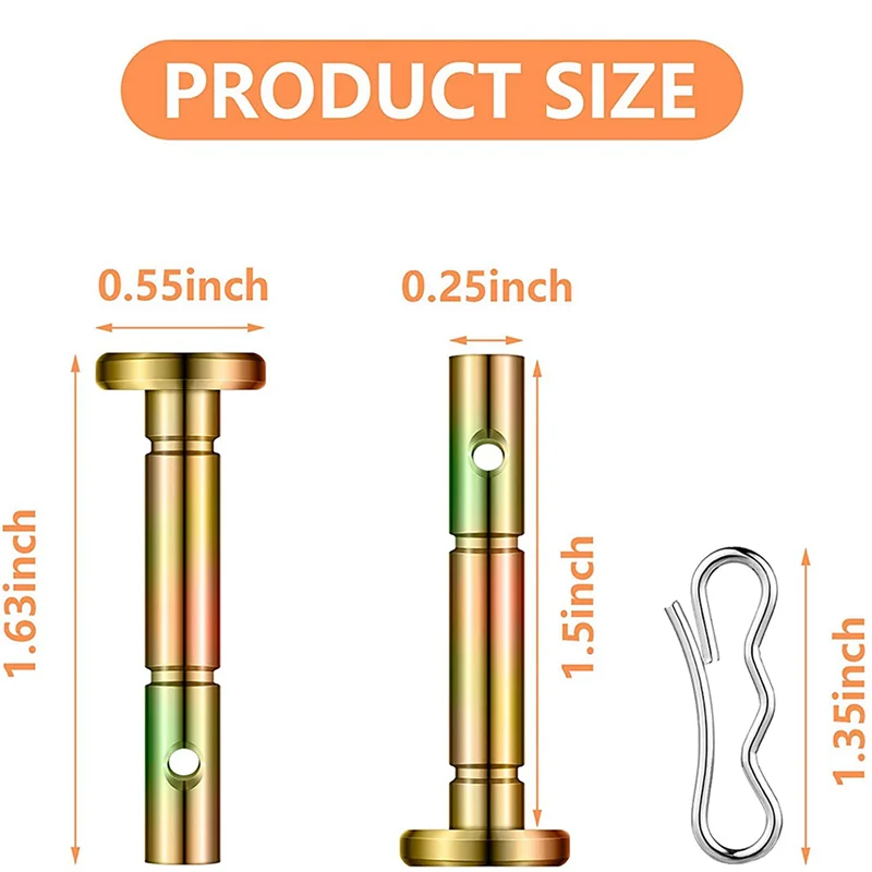 120 stuks breekpennen en splitpennen 738-04124 en 714-04040 vervangende breekpen en vlinderdasslot splitpen-A78G
