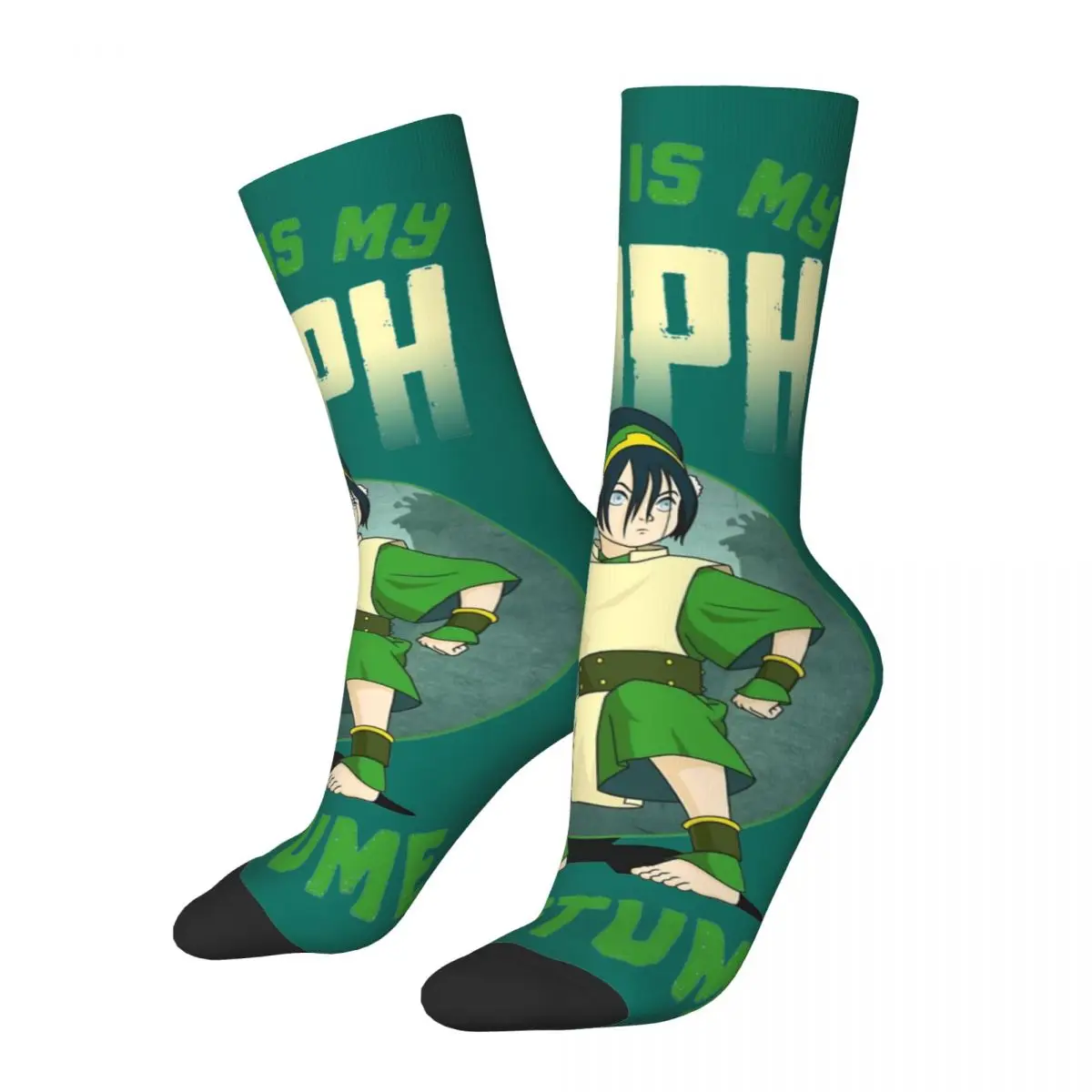 Avatar The Last Airbender Socks Men Women This Is My Toph Socks High Quality Spring Summer Autumn Winter Middle Tube Socks