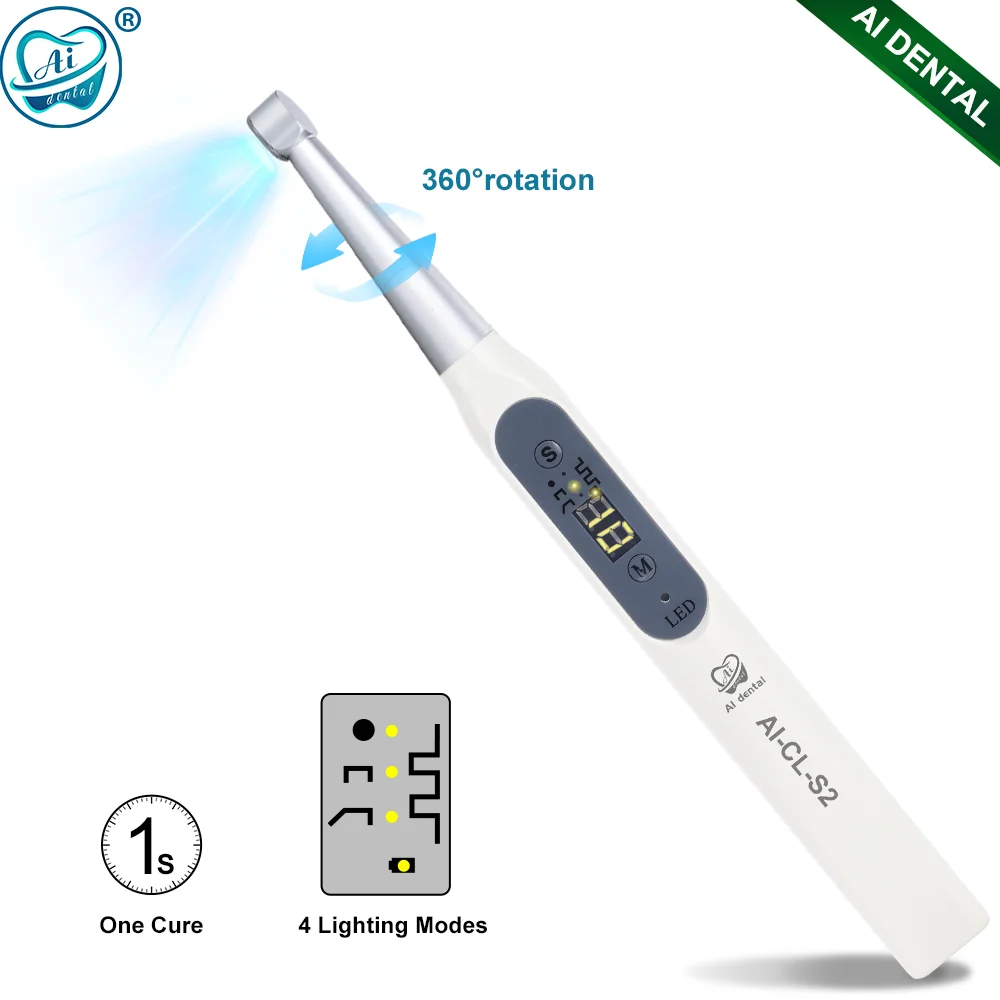 AI-CL-S2 Dental Wireless Blue Light LED-Härtungslampe kann 360° °   Winkel drehbar, 1 Sekunde Licht