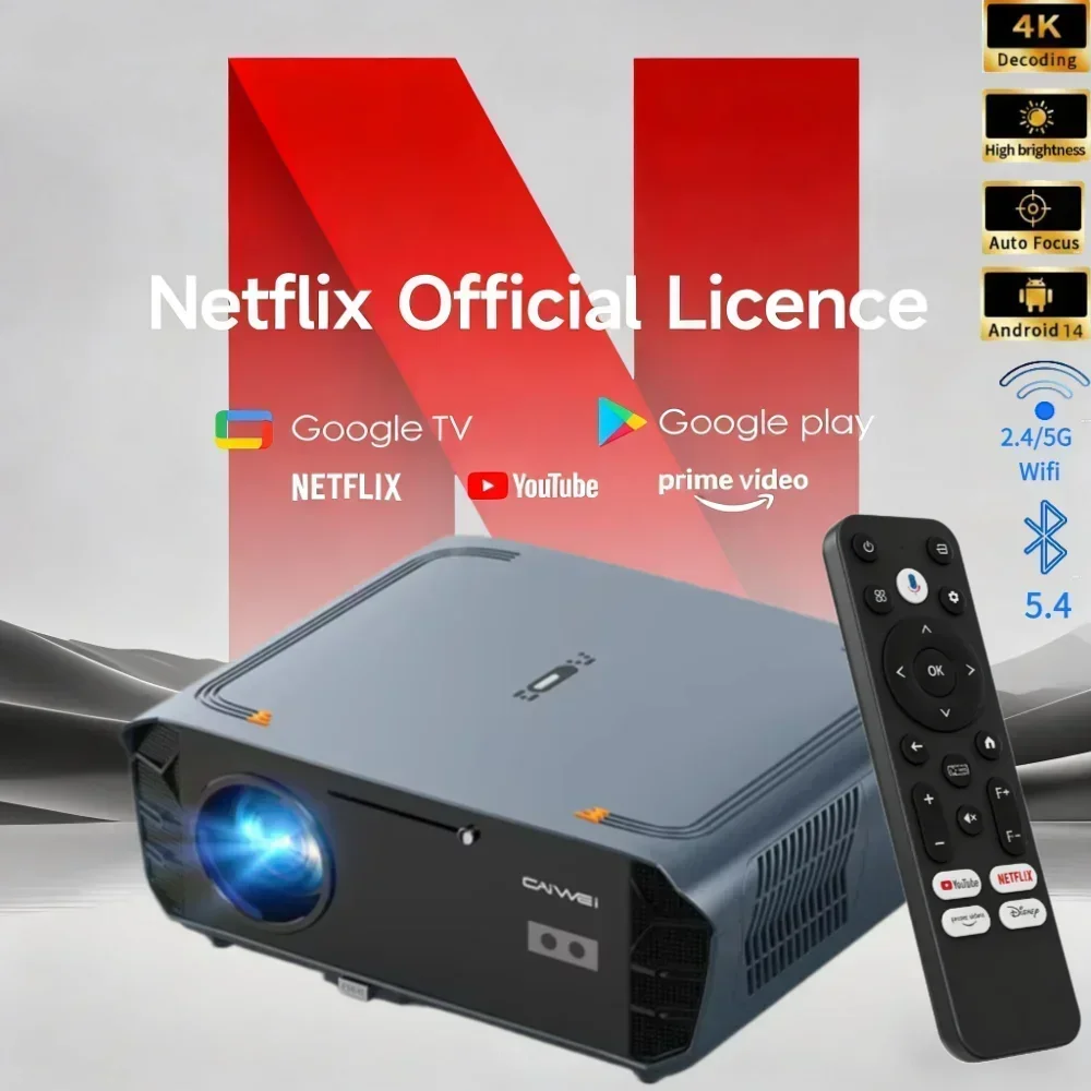 

3500ANSI 4k UHD projector smart google tv netflix official license TOF projector android 2.4+5G wifi auto focus video projector