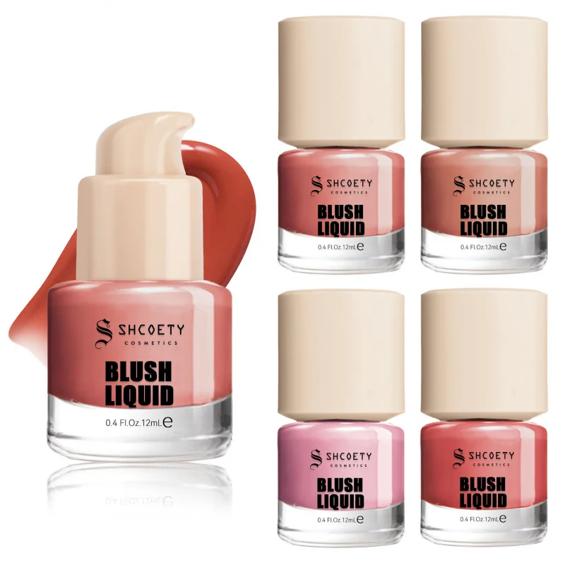 Liquid Blush Four-Color Lip and Cheek Dual-Use Moisturizing Natural Repair Brightening Rouge