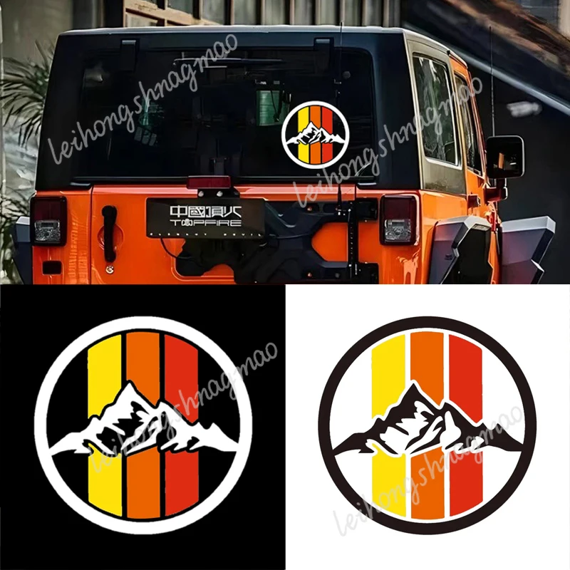 Trio Color Retro Racing Stripes Rainbow Car Stickers 4RUNNER Off Road Vehicles Camping Vehicles Scratch Covering Vinyl Stickers