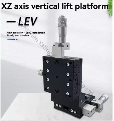 LEV90-C2 XZ Axis Vertical Lifting Platform Precision Displacement Trimming Optical Mobile Sliding Table Lifting Table