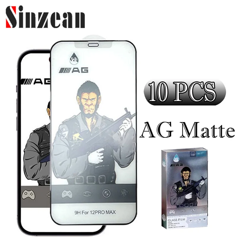

For IPHONE 17 air 16 15 14 13 12 Pro Max Mini Full Glue AG matte For IPHONE 11 XR XS Max Anti Dust Glass Screen Protector