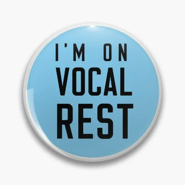 Vocal Rest Button  Soft Button Pin Gift Lapel Pin Clothes Lover Fashion Badge Hat Metal Decor Jewelry Cute Women Creative Brooch