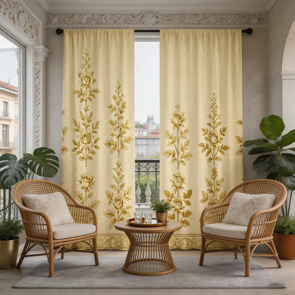 2PCS Digital Printed Curtains, - Home Decor Window Blinds 评论和价格