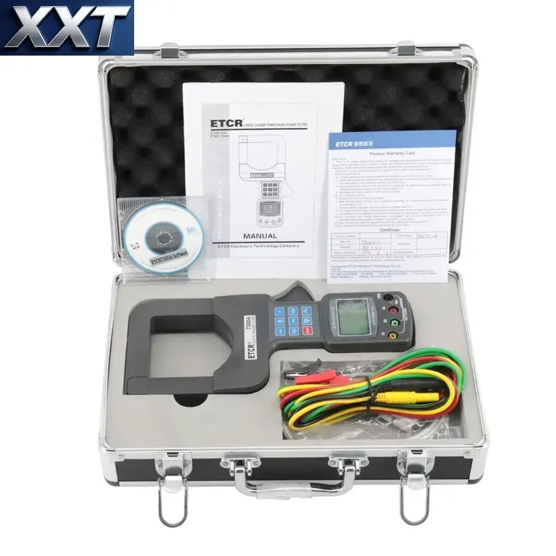 XXT ETCR7300A Three-Phase Power Tester With Large Caliber, AC Power Range: 0.0KW-1200KW, Resolution at 0.1KW