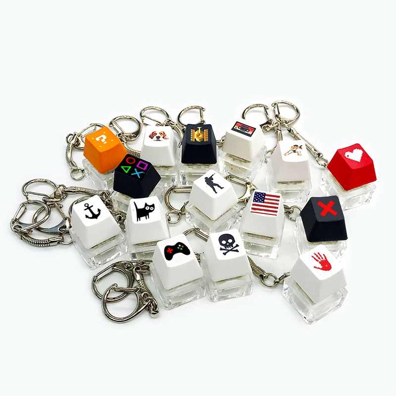 Keyboard keychain toy, finger keyboard decompression toy, keycap decompression keychain