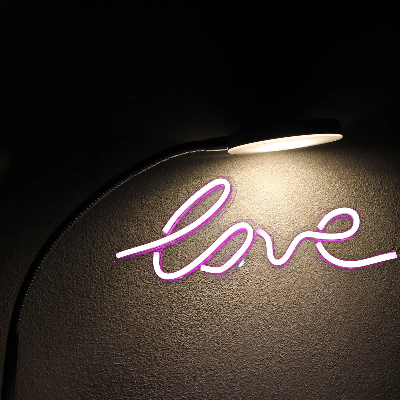 

Love Shaped Neon Light Creative LED Lamp for Home Bedroom Living Room Decor Romantic Atmosphere Night Light Valentine Gift