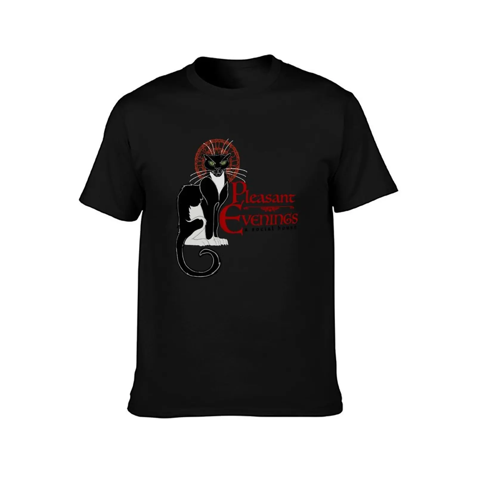 Pleasant Evenings A Social House T-Shirt, Summer Casual Cotton Tee, Oversized Streetwear Tops, Vintage Graphic Print