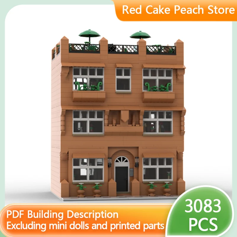 

Модель городской улицы MOC: Конструктор «Многоэтажное здание» (модульный, технологичный), развивающая игрушка для детей, подарок на праздник, набор для сборки