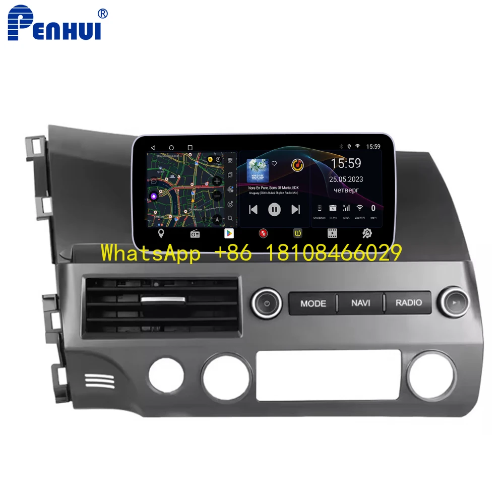 

Penhui Hi-Fi 12.3 Inch Car DVD for Honda Civic 2008-2011(left-hand Drive) DSP Multimedia Player Android 10.0 CarPlay 2 Din