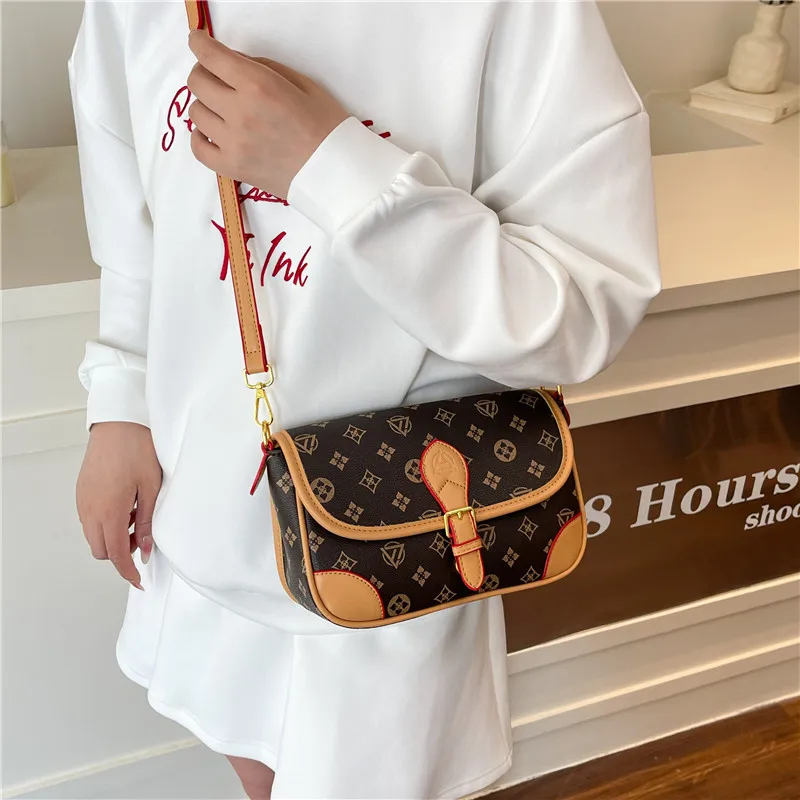 Sac à bandoulière en cuir pour femmes, marque de luxe, sac à main élégant, fourre-tout classique de styliste, Style moderne à la mode