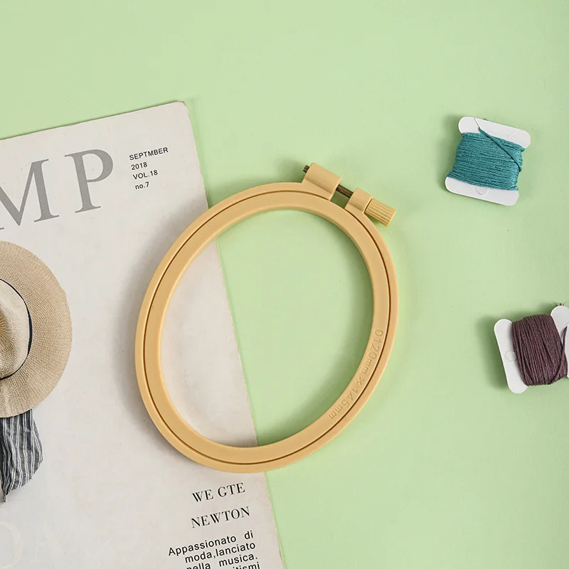 1 pçs diy bordado ponto cruz aro máquina quadro de plástico anel bordado laço redondo mão costura doméstica ferramentas