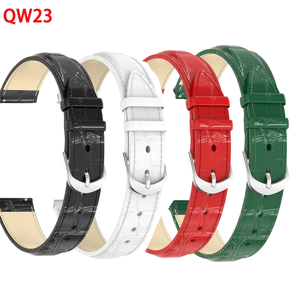 Original QW23สมาร์ทนาฬิกาผู้หญิงสแตนเลส/หนังสำหรับ KW20 KW10 PRO LW10 NY12 NY13 LW20 18มม.