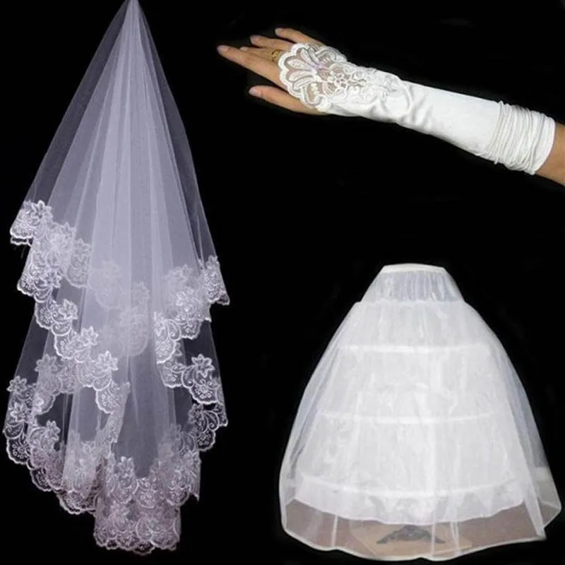 Enaguas de crinolina para accesorios de boda, enaguas baratas, guantes, velos, envío gratis personalizado, en Stock