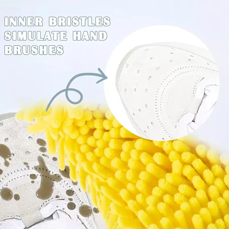YM 1/2/4PCS Shoe Washing Machine Bag Machine Washable Shoe Washing & Drying Bag with Soft Fiber Clean Brush Double Zipper