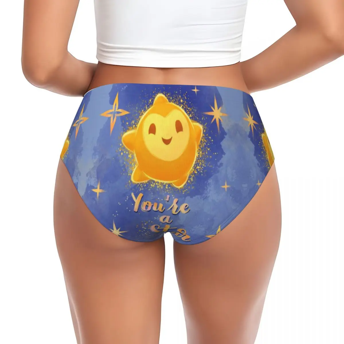 Custom Wish You Are A Star Anime Briefs Underwear Women's Comfortable Stretch Panties