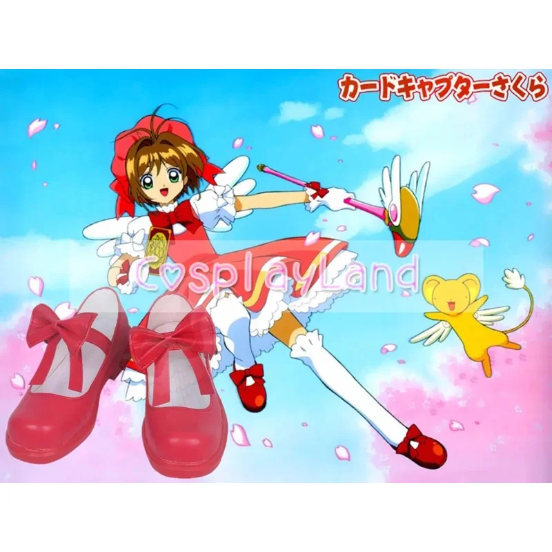 

Аниме Card Captor Sakura Clear Card Sakura Обувь для косплея Вечерние туфли для косплея на заказ для взрослых Женская обувь