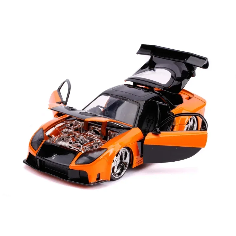 Jada1:24 Fast And Furious HAN Mazda RX-7 Coleção de modelo de liga de simulação de fundição brinquedos de carro coleção de presentes para crianças