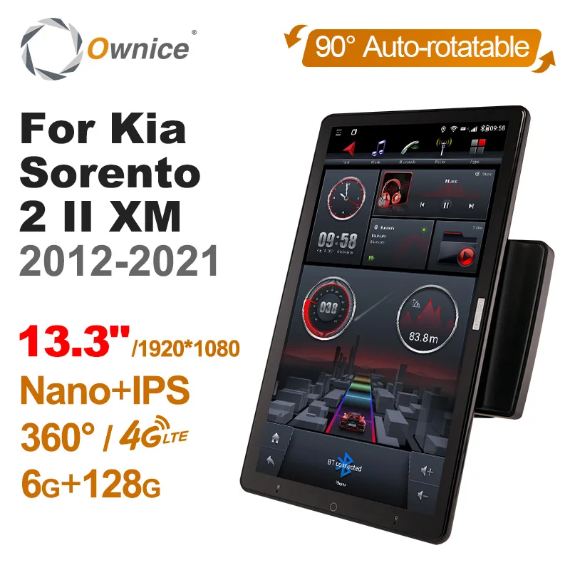 

1920*1080 13.3" Ownice Android 12.0 Car Multimedia for Kia Sorento 2 II XM 2012-2021 Auto Radio Audio 4G LTE 360 Optical No DVD