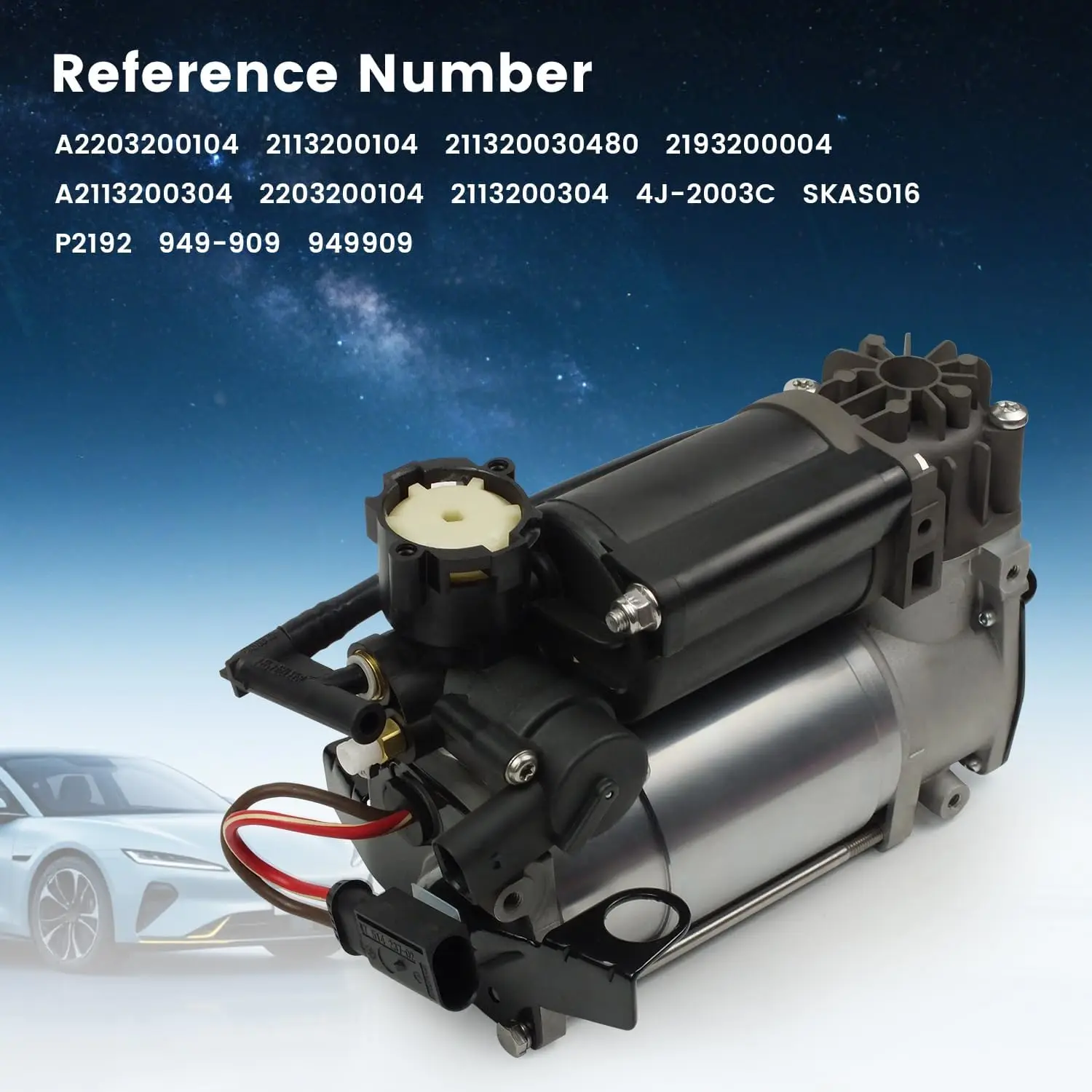 2203200104 Air Suspension Compressor Pump Replacement for Mercedes W220 W211 W219 CLS550 CLS63 AMG E320 E350 E500 E55 AMG E550