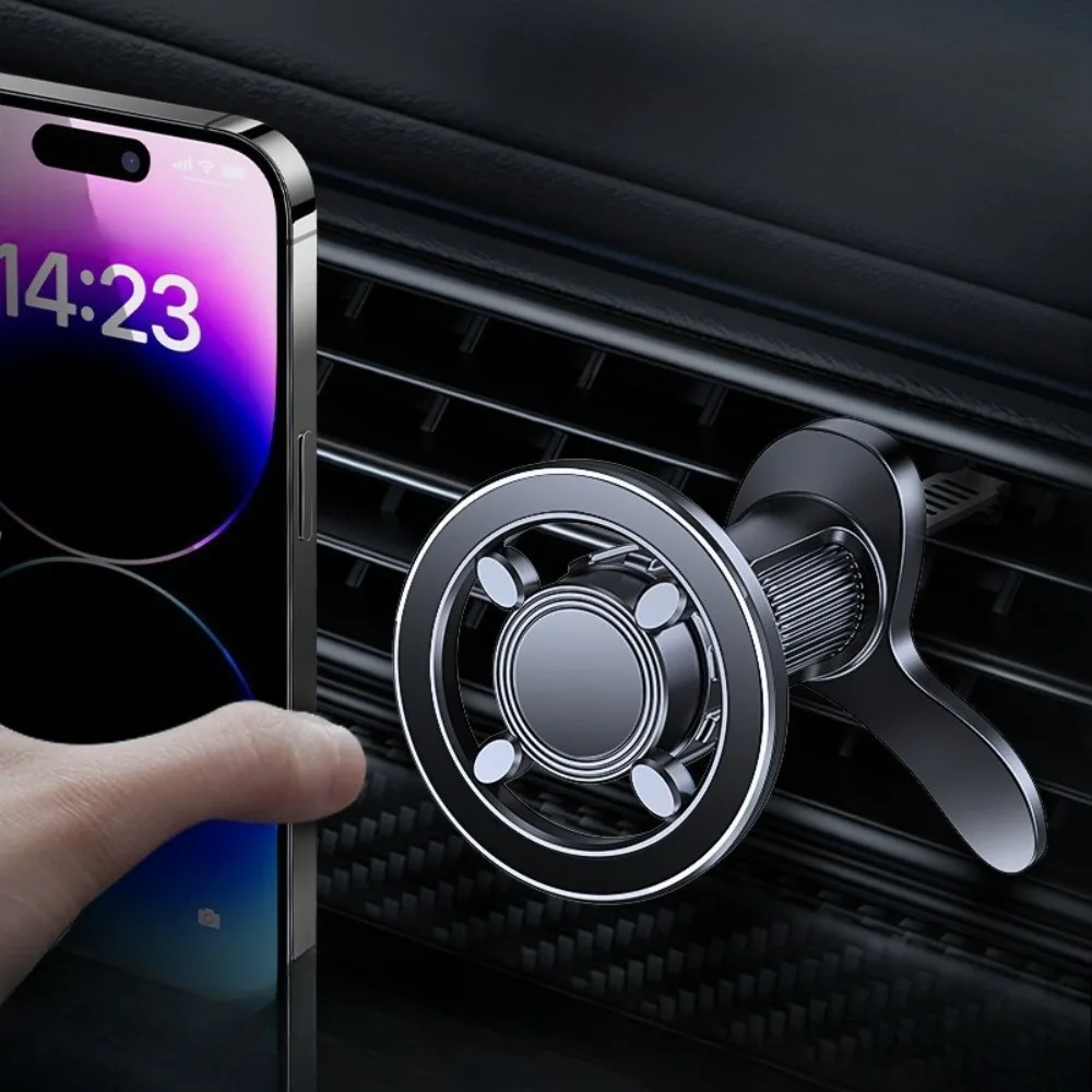 New Magsafe Car Navigation Air Vent Phone Case Holder with Strong Magnetic Circular Ring for Cars Simple and Beautiful
