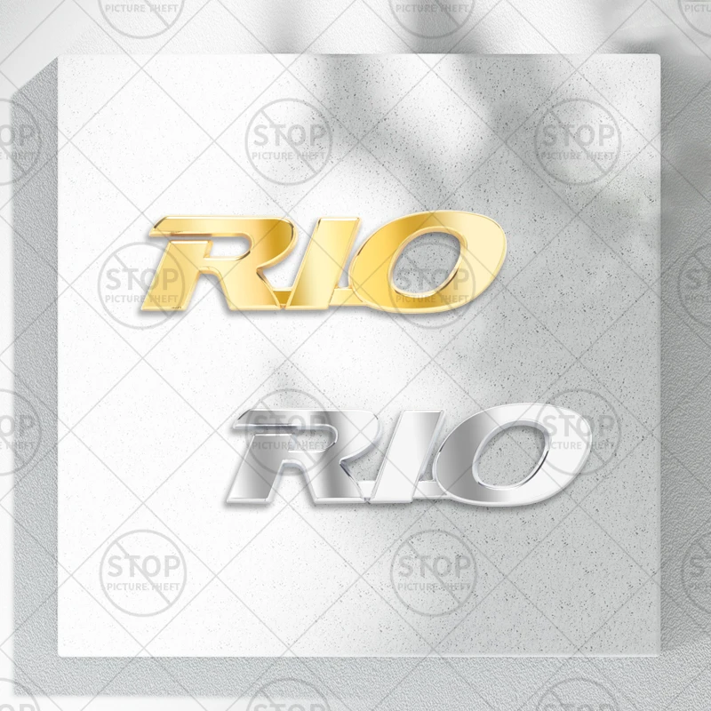 ملصق سيارة لشعار RIO ثلاثي الأبعاد مصبغة لتزيين الجسم شارة خلفية شعار الجذع اكسسوارات الديكور #2