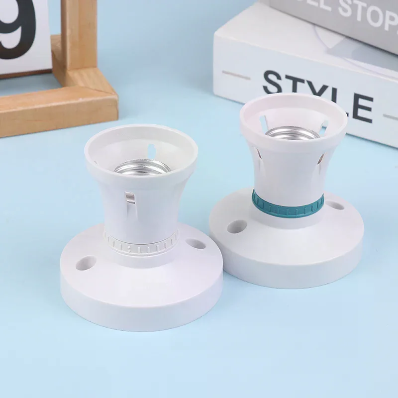 High-power E27 Screw Ceiling Lamp Head LED Lamp Holder Desktop Led Lighting Base Socket Home Heat Resistant Round Lamp Holder