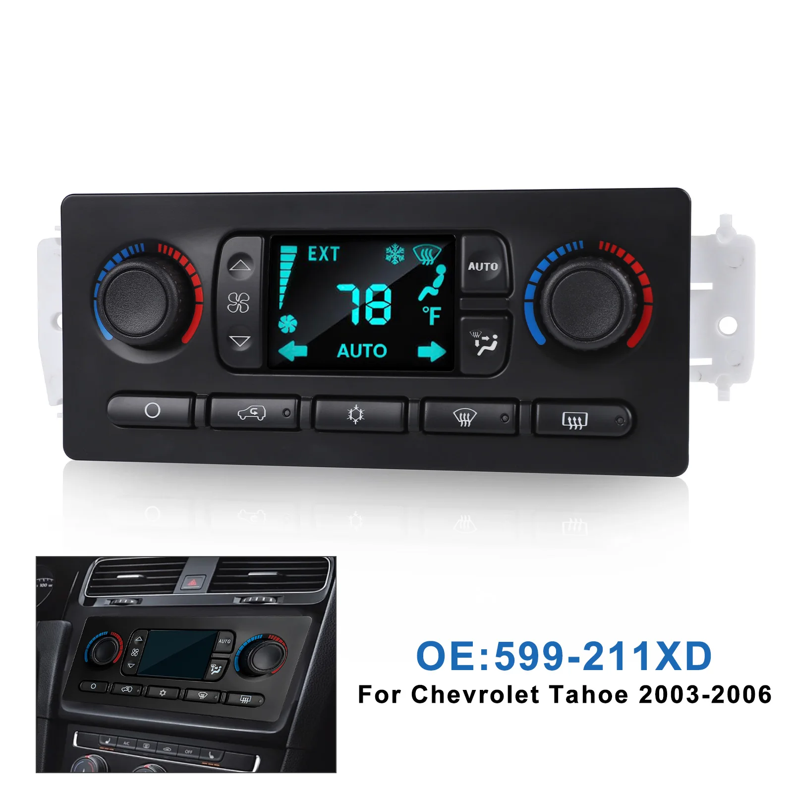 599-211XD AC Heater Climate Control Module Switch for GMC Chevrolet Cadillac Oldsmobile Hummer Buick 10367041 Replacement Parts