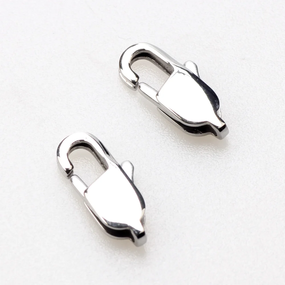 

8PCS/LOT 15MM High Quality Stainless Steel Rectangular Bracelet/Necklace Lobster Clasp DIY Jewelry Making Never Fade And Rust
