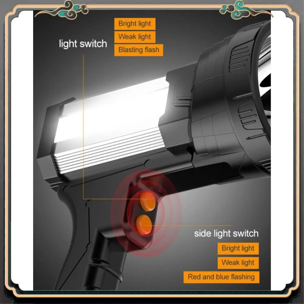

Premium Superbright Spotlight Handheld Flashlight Rechargeable 18650 Battery Included 3 Mode Light USB Power Charger