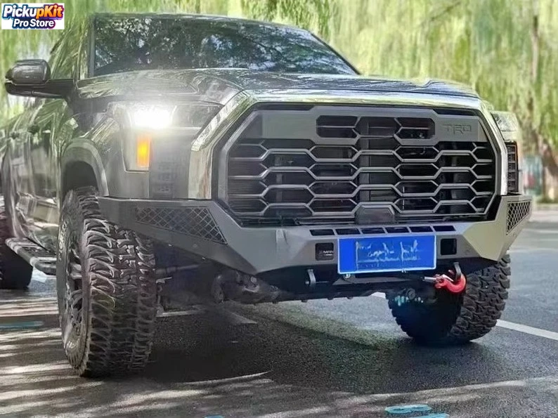 

Steel Front Bumper Bull Bar with Dual D‑Rings for Tundra