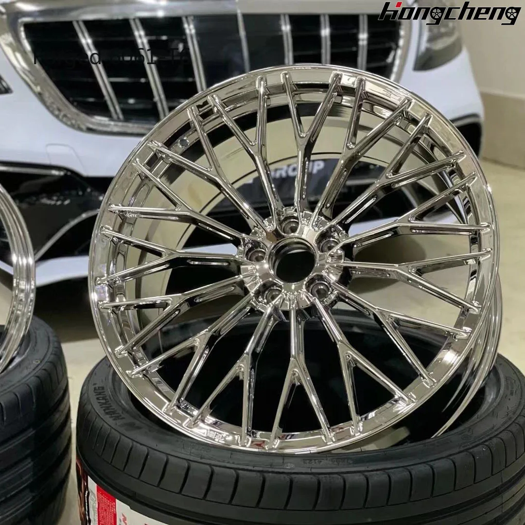 

2026 New Monoblock Forged Wheels 5x112 5x114.3 5x120 Polished Chrome 18-24 Inch Performance Alloy Rims