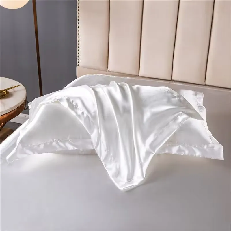 1 pz federa in seta di gelso artificiale federa con cerniera federa in raso biancheria da letto in tessuto per la casa federe per Hotel