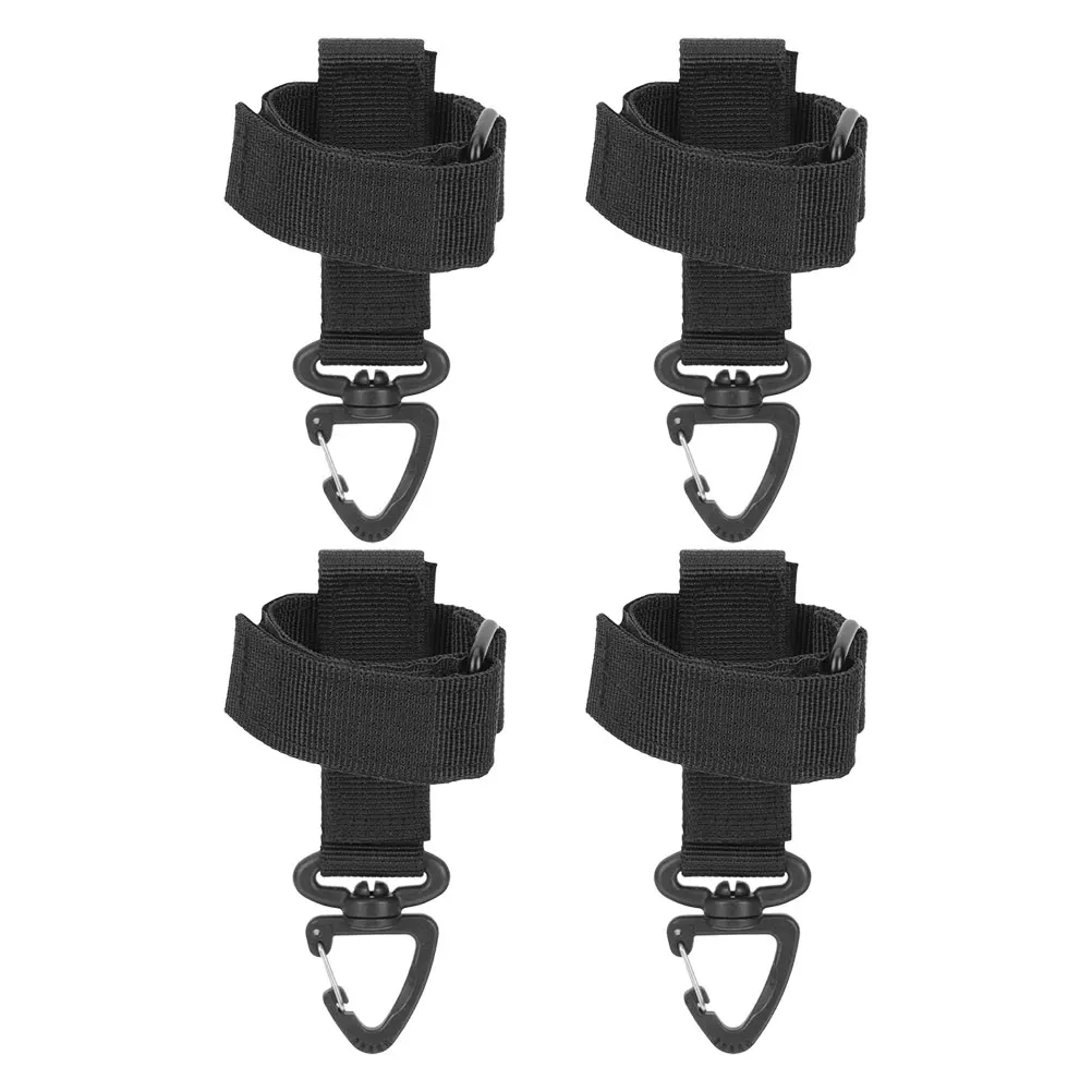 

4 Pcs Glove Storage Buckle Outdoor Gloves Holder Leash Camping Accessory Keeper Strap Black