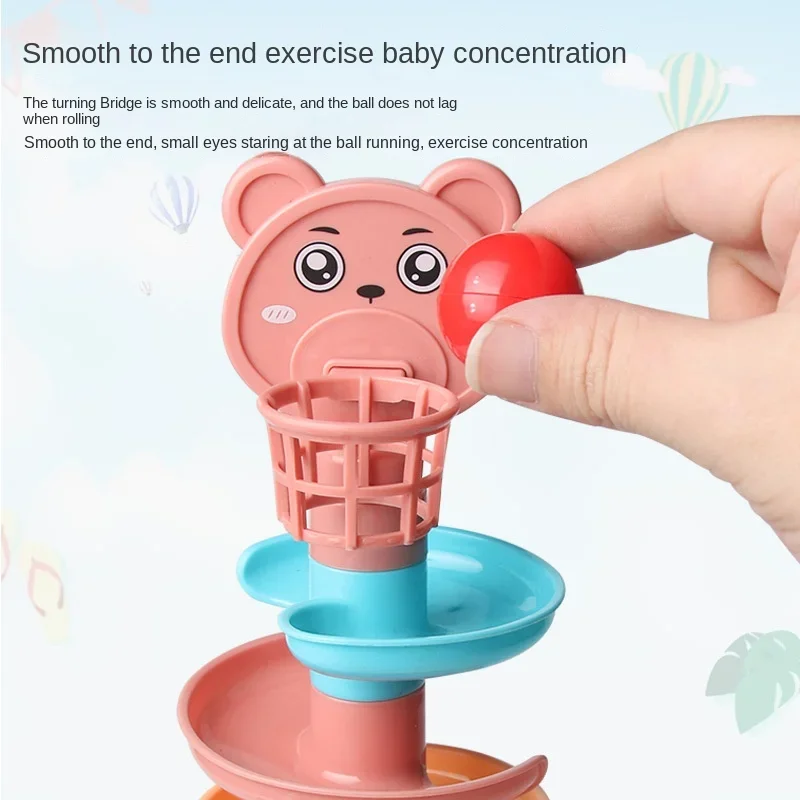 Baby Toys Track Sliding Ball Rolling Ball Mental Sliding Ball Tower Early Education Assembling Toy Education Toys Toddler Toys