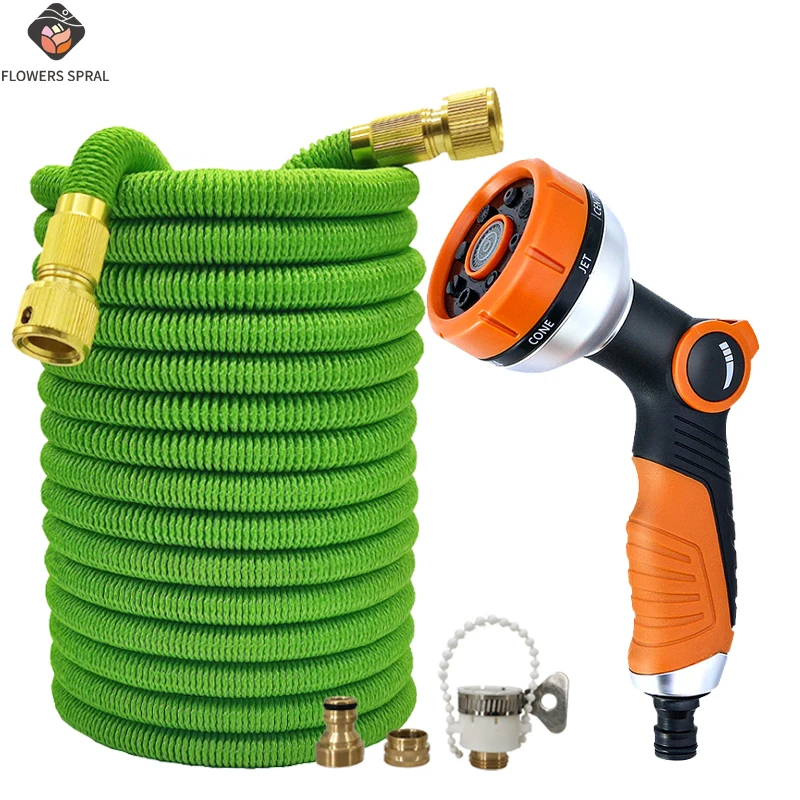 Scalable High-Pressure Magic Hose With 8 Spray Gun Functions, Durable Material For Garden Hoses, Home Garden Watering Set