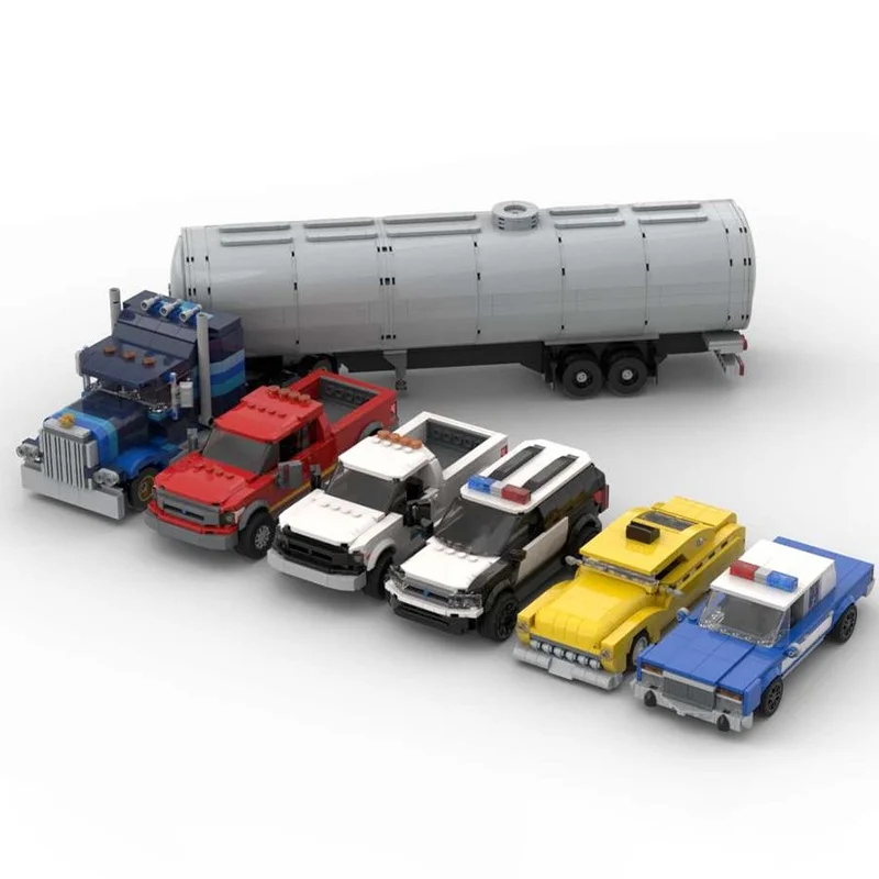 2784 قطعة MOC خدمة مركبة حزمة 3 مجموعة ستة مدينة لعبة مجسمة اللبنات هدية الكريسماس العمارة تجميع DIY فكرة عيد ميلاد