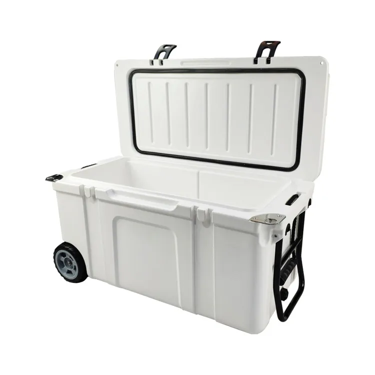 

High Performance Hard Insulated Cooler Box 75L Capacity Coolers with Wheels 1pc/ PP Bag + Carton 88x46x47cm 75L/ 80QT SRDC-75L