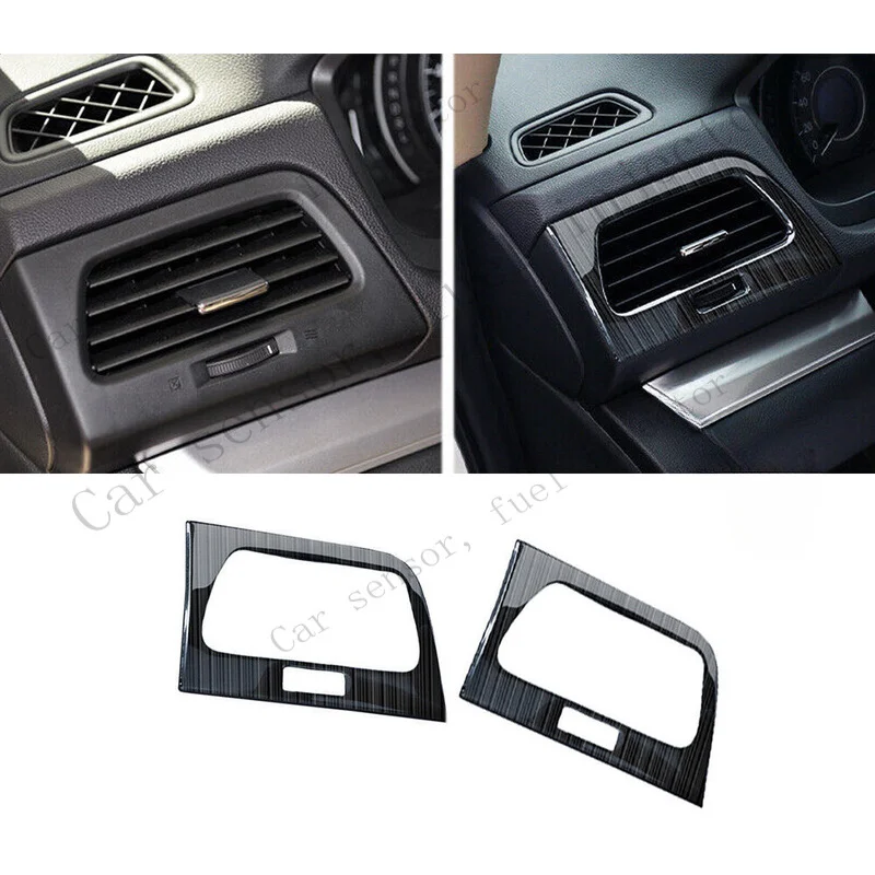 

Q+ For Honda CRV CR-V 2017-2021 Black Steels Console L&R Air Outlet Vent Trim 2