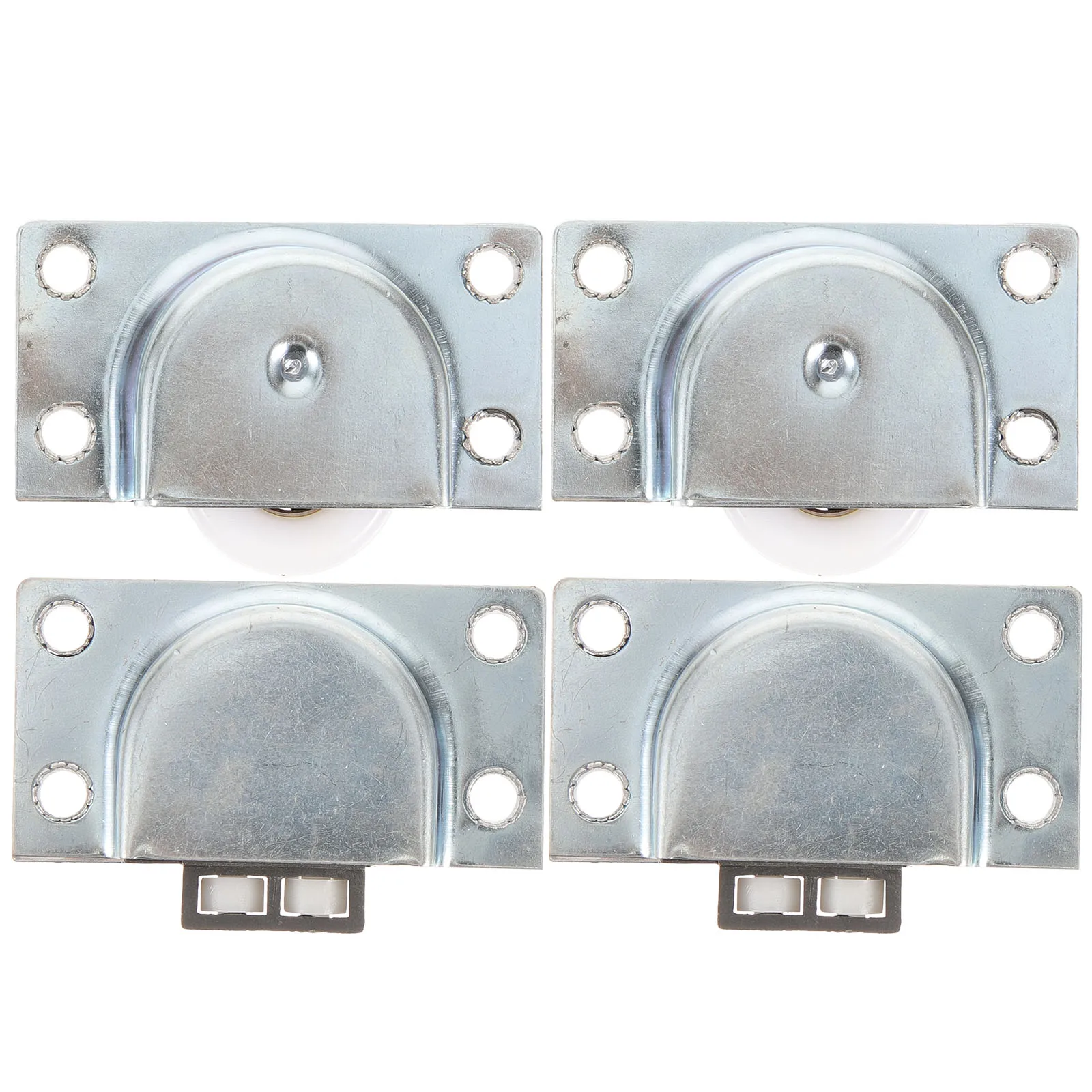 4pcs Cabinet Track Wheels Sliding Roller Replacement Heavy Duty Closet Pulleys Easy Install Durable Hardware Sliding Glass