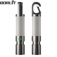 BORUiT H20 LED Flashlight Super Bright 1000LM 18650 Torch Type-C Rechargeable Camping Light With Hook With Built-in Battery