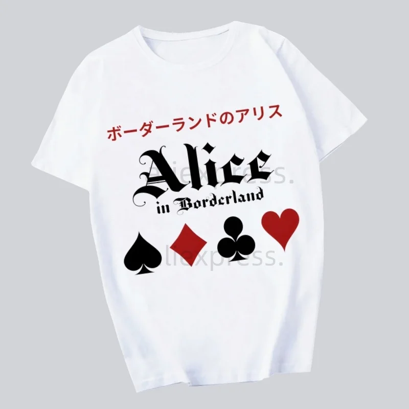 

Alice In Borderland Usagi Arisu Kuina Chishiya Harajuku T-shirts Summer Men/Women Hip Hop Funny Print Tshirt t shirt Short