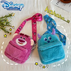 Disney Plush Bag Girl Small Doll Monster University Strawberry Bear Crossbody Shoulder Bag Children Plush Messenger phone Gift