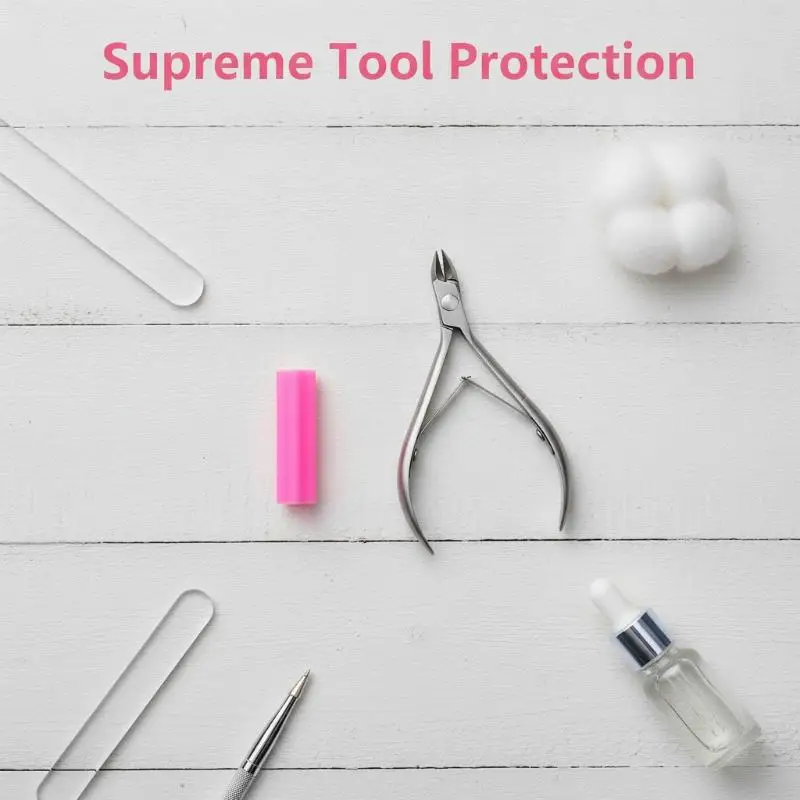 Silicone Nipper Protective Sleeve Soft Anti-Scratch Cover for Cuticle Scissors Portable Manicure Tool for Home Salon Use