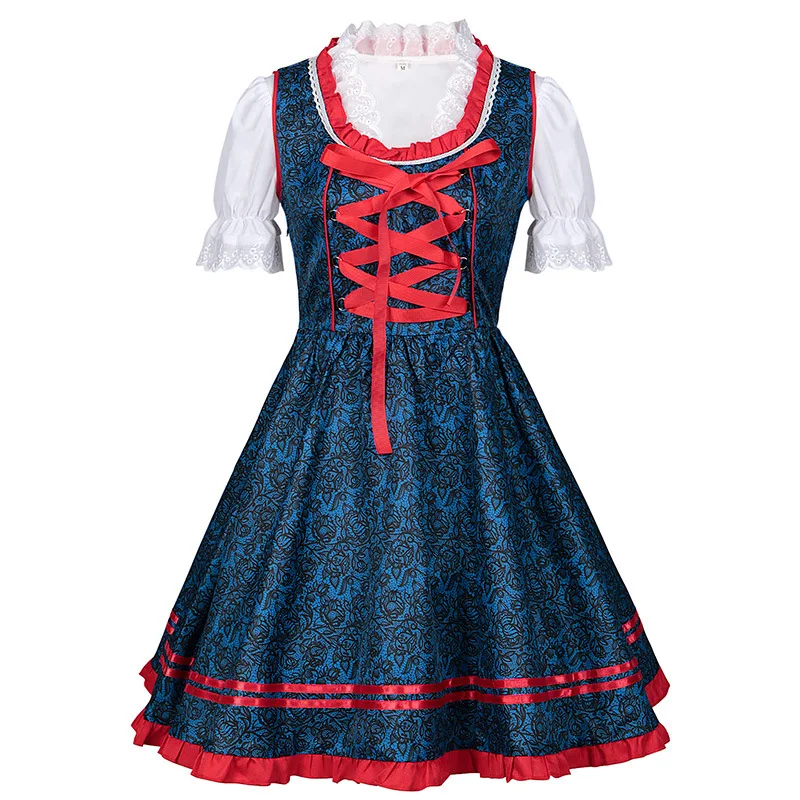 Traje de empregada medieval para meninas, Alemanha Tradicional Bavarian Oktoberfest, Garota Cerveja, Garçonete Vintage, Festa de Carnaval de Halloween, Vestido Lolita