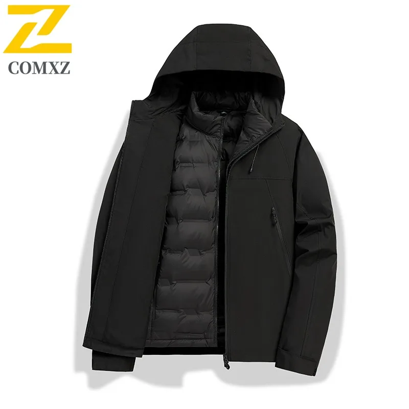 COMXZ Men Padded Jacket 2025 Warm Functional Waterproof Mountaineering Padding Coat Snowy Windproof High-Quality Winter Jackets