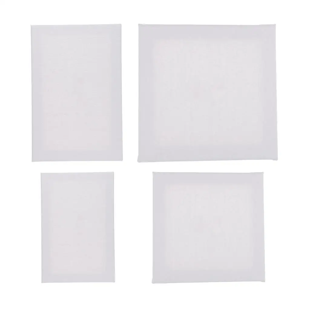 White Blank Canvas Board Wooden Frame For Oil Acrylic Painting 20x20x1.6cm
