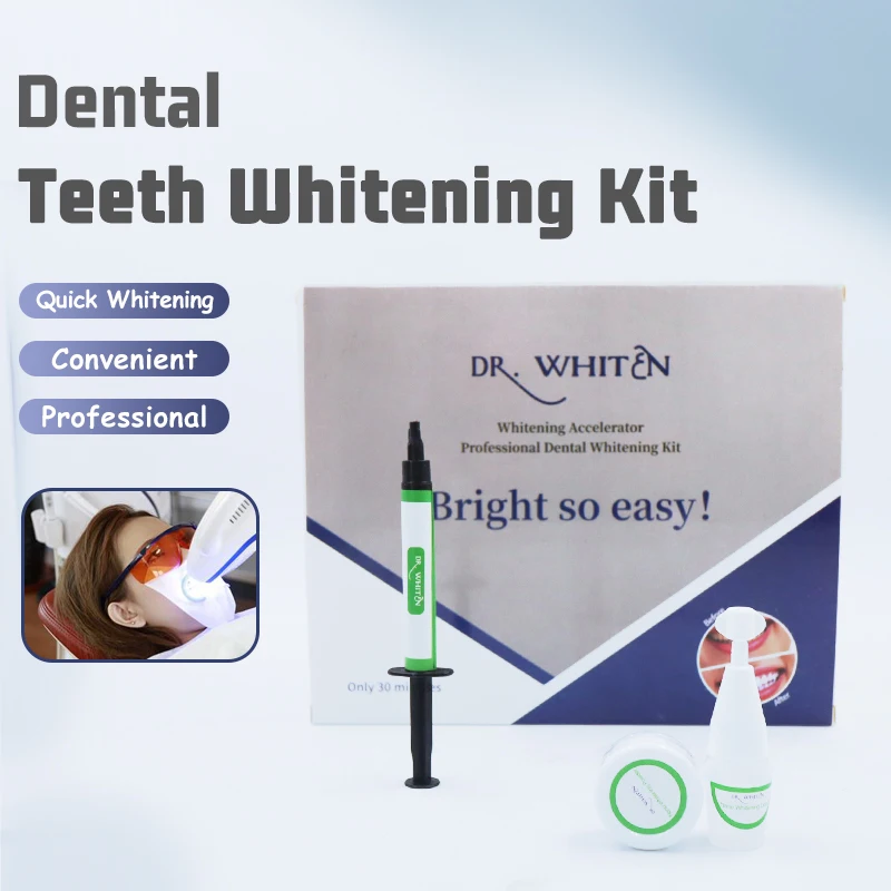 

Denxy Dental Whitening Kit Oral Care Teeth Bleach Gel Quick Stain Removal for Whiter Smaller Teeth Dentistry Material Dentist